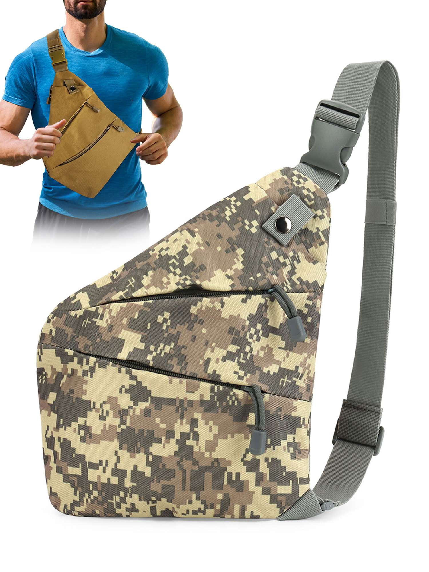 Gustave Crossbody Sling Bag for Men Women Multi-Pocket Chest  display picture 2