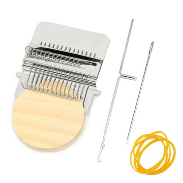 Gustave Darning Loom Speedweve Type Weave Tool, Mini Wooden Weaving Loom Kit for Beginners for Craft DIY Weaving Arts, Quickly Mending Jeans, Socks and Clothes (14 Hooks)