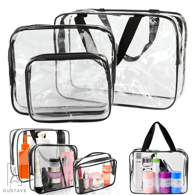 Makeup Bag PVC Clear Organizer Cosmetic Bags Travel Portable Brush Case  Storage Set Transparent Pen Bag Bath Toiletry Wash Bag - AliExpress