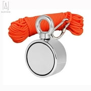 Gustave Design 400LBS Pulling Force Round Double Sided Fishing Magnet Super Strong Neodymium Thick Eyebolt Treasure Hunt with 10M Rope