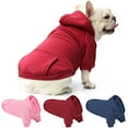 thumbnail image 1 of Gustave Dog Hoodie Sweatshirt Winter Warm Fleece Lined Puppy Hooded Sweater Pullover Cold Weather Coats Clothes for Small Medium Dogs - Red, XL, 1 of 8