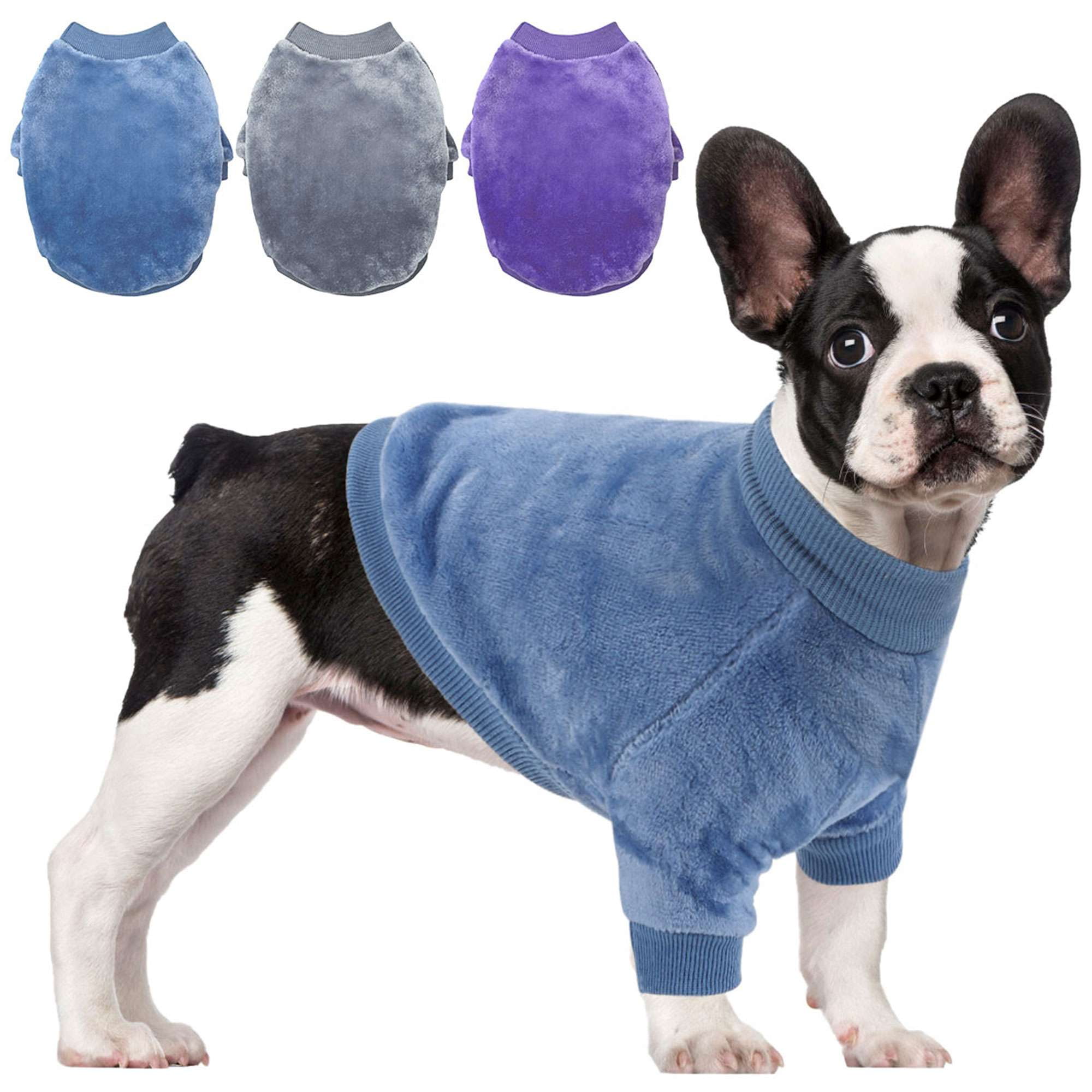 Gustave Dog Sweater Winter Warm Fleece Plush Pet Pullover Dog Clothes ...