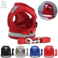 thumbnail image 1 of Gustave Dog and Cat Adjustable Reflective Harness Leash Pet Vest with Traction Rope Soft Mesh Corduroy Dog Harnesses "Red, M", 1 of 11