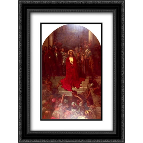 Gustave Dore 2x Matted 18x24 Black Ornate Framed Art Print 'Behold the Man'