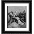 thumbnail image 1 of Gustave Dore 2x Matted 20x24 Black Ornate Framed Art Print 'Jesus Falling Beneath The Cross', 1 of 2