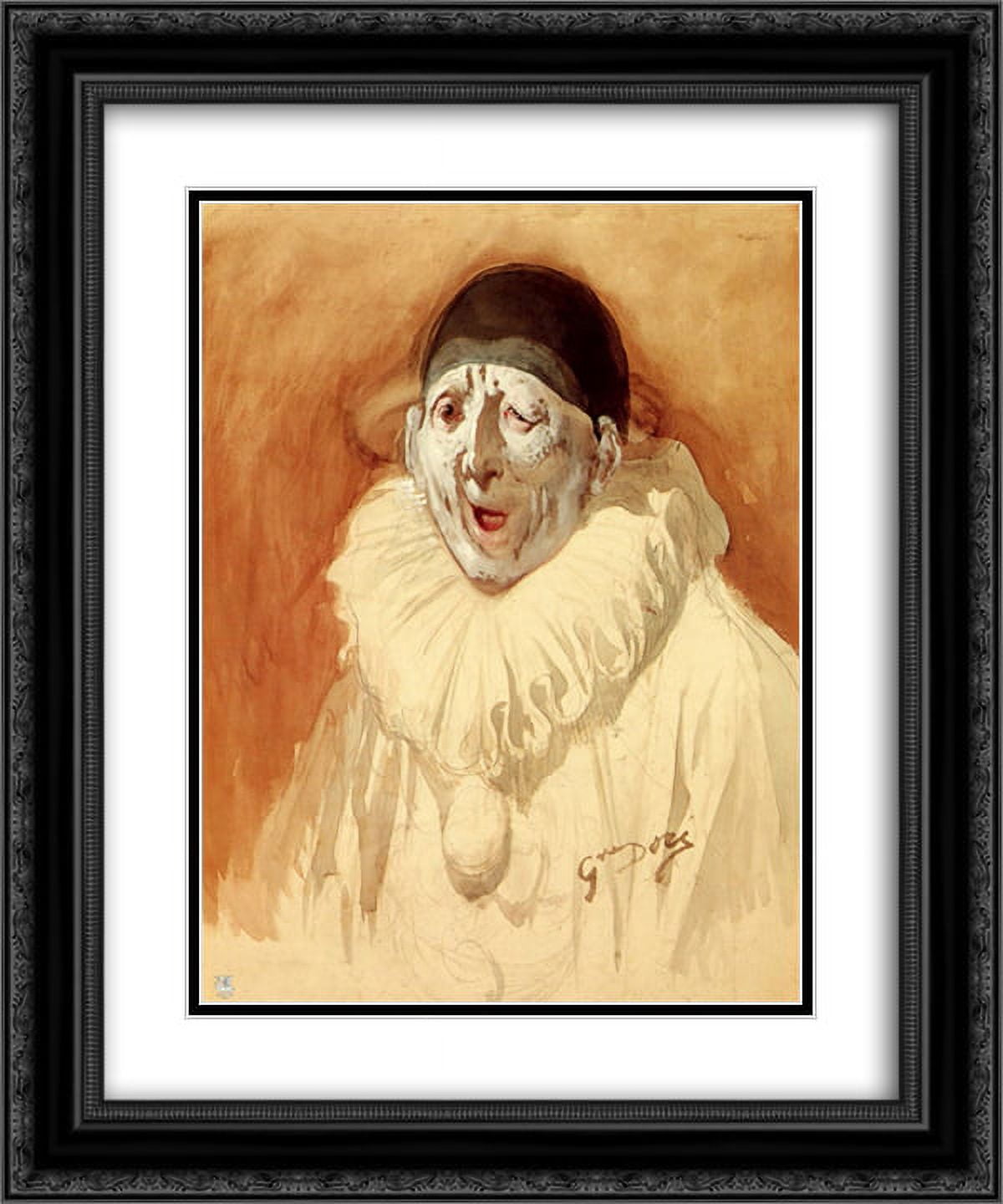 Gustave Dore 2x Matted 20x24 Black Ornate Framed Art Print 'Pierrot ...