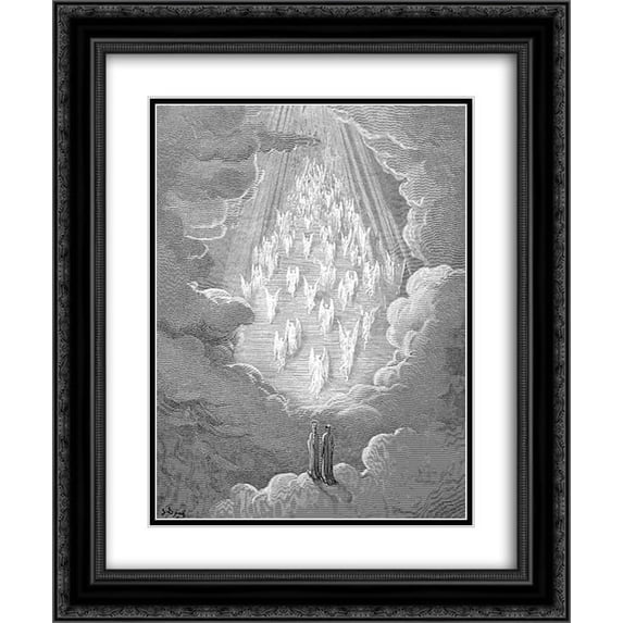 Gustave Dore 2x Matted 20x24 Black Ornate Framed Art Print 'Saturn'