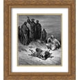 thumbnail image 1 of Gustave Dore 2x Matted 20x24 Gold Ornate Framed Art Print 'Death Of Ananias', 1 of 2