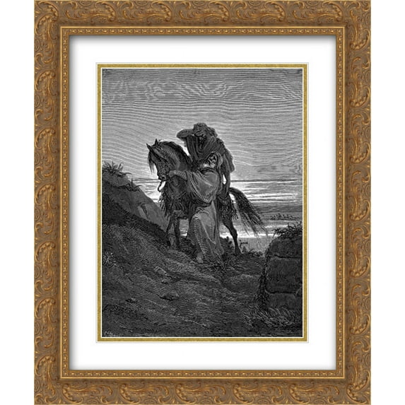 Gustave Dore 2x Matted 20x24 Gold Ornate Framed Art Print 'The Good Samaritan'