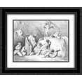 thumbnail image 1 of Gustave Dore 2x Matted 24x20 Black Ornate Framed Art Print 'Sower of Discord', 1 of 2
