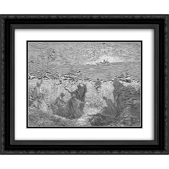 Gustave Dore 2x Matted 24x20 Black Ornate Framed Art Print 'The Ark Is Returned to Beth shemesh'