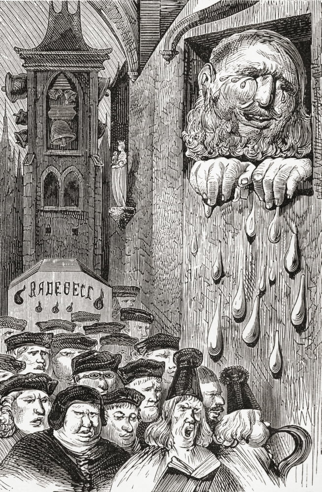 After A Gustave Dore Illustration To A Rabelais Story From Life And Reminiscences Of Gustave Dore Published 1885 Canvas Art - Ken Welsh Design Pics (22 x 36)