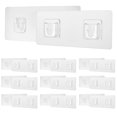 thumbnail image 1 of Gustave Double Sided Adhesive Hooks 10 Set Transparent Sticky Self Adhesive Wall Hooks for Bathroom, Kitchen, Office, Hanging Picture, 1 of 8