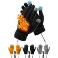 thumbnail image 1 of Gustave Electric USB Heated Gloves Winter Warm Knitted Touchscreen Gloves Mitten Hand Warmers Full Finger Laptop Gloves for Men Women Working Typing "Black", 1 of 9
