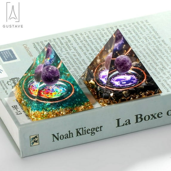 Gustave Energy Generator Orgone Pyramid for E-Energy Protection & Healing- Meditation Orgone Pyramids Crystal Chakra Hand Craft