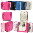 thumbnail image 1 of Gustave Extra Large Capacity Hanging Toiletry Bag, Travel Cosmetic Kit Sturdy Metal Hook Organizer Makeup Bag Grooming Tools "Black", 1 of 13