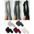 thumbnail image 1 of Gustave Extra Long Cotton Thigh High Socks, Winter Warm Over the Knee High Boot Stockings Leg Warmers for Women Girl "Gray", 1 of 9