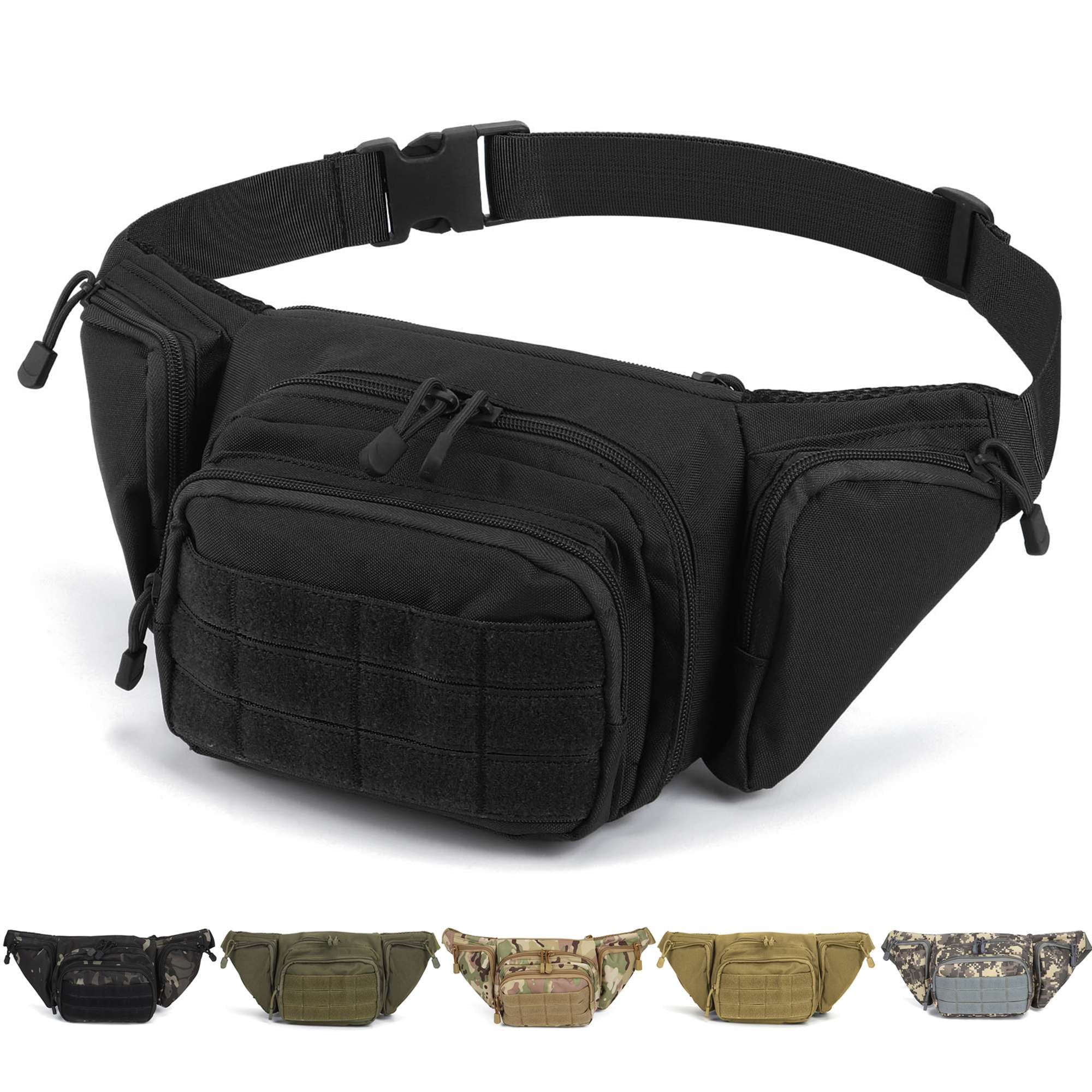 Rough Enough Tactical Fanny Pack - Waterproof Crossbody Waist Bag For Hiking, Fishing, Dog Walking