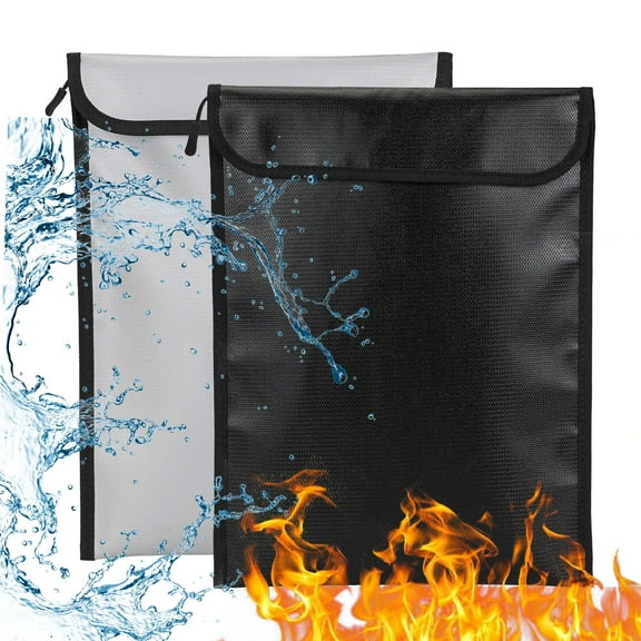 Gustave Faraday Bag 15" x 11" Fireproof Waterproof Faraday Cage Key Fob Protector RFID Signal Blocking Pouch Anti-Theft Anti-Tracking for Cell Phone iPad Laptops Tablets Car Keys - Black