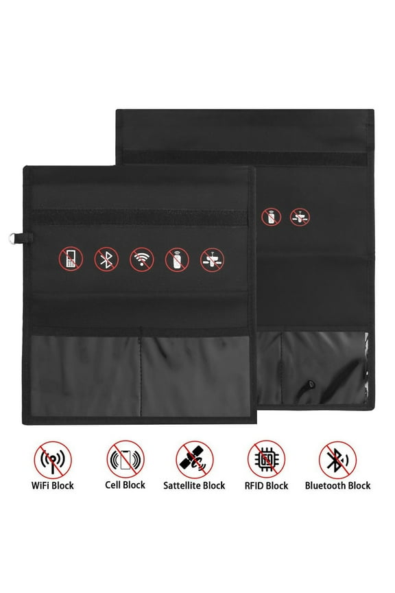 Faraday Bag RFID Signal Blocking Bag Shielding Pouch Anti-Tracking Anti-Hacking Blocker Bag for Cell Phone Privacy Protection and Car Key Fobs -11 x 9.8 Inch