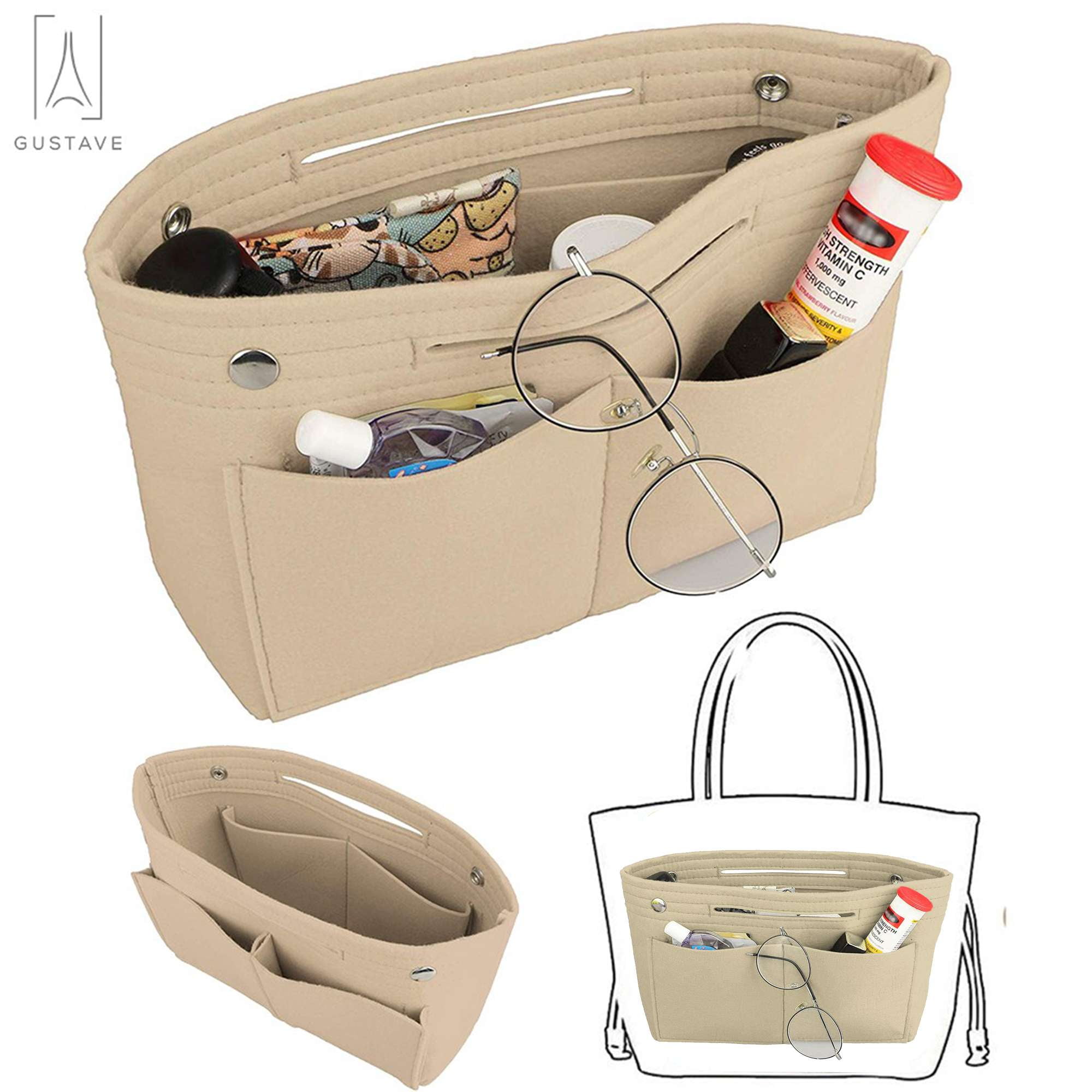 Gustave Felt Purse Organizer Insert Handbag & Tote Organizer, Bag