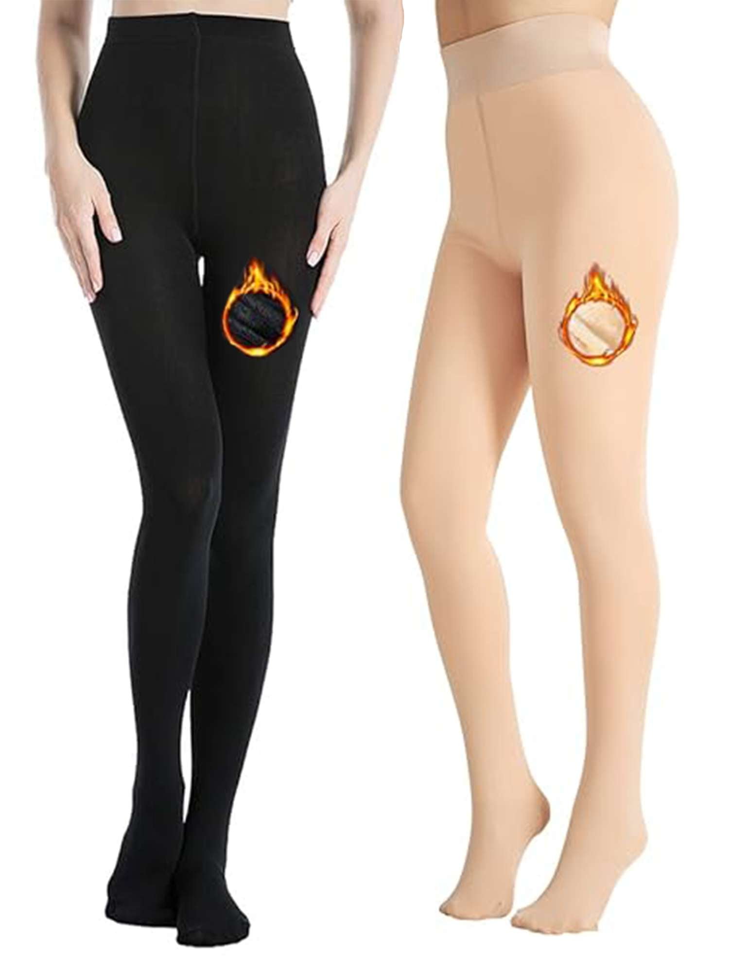 Thermal Tights Lined, Legs Slimming Tights Women's Winter Fake