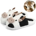 thumbnail image 1 of Gustave Fuzzy House Slippers for Women Men Cute Cow Soft Fluffy Slipper Slides Non-Slip Winter Warm Cozy Cartoon Animal Plush Home Shoes for Indoor Outdoor, 1 of 7