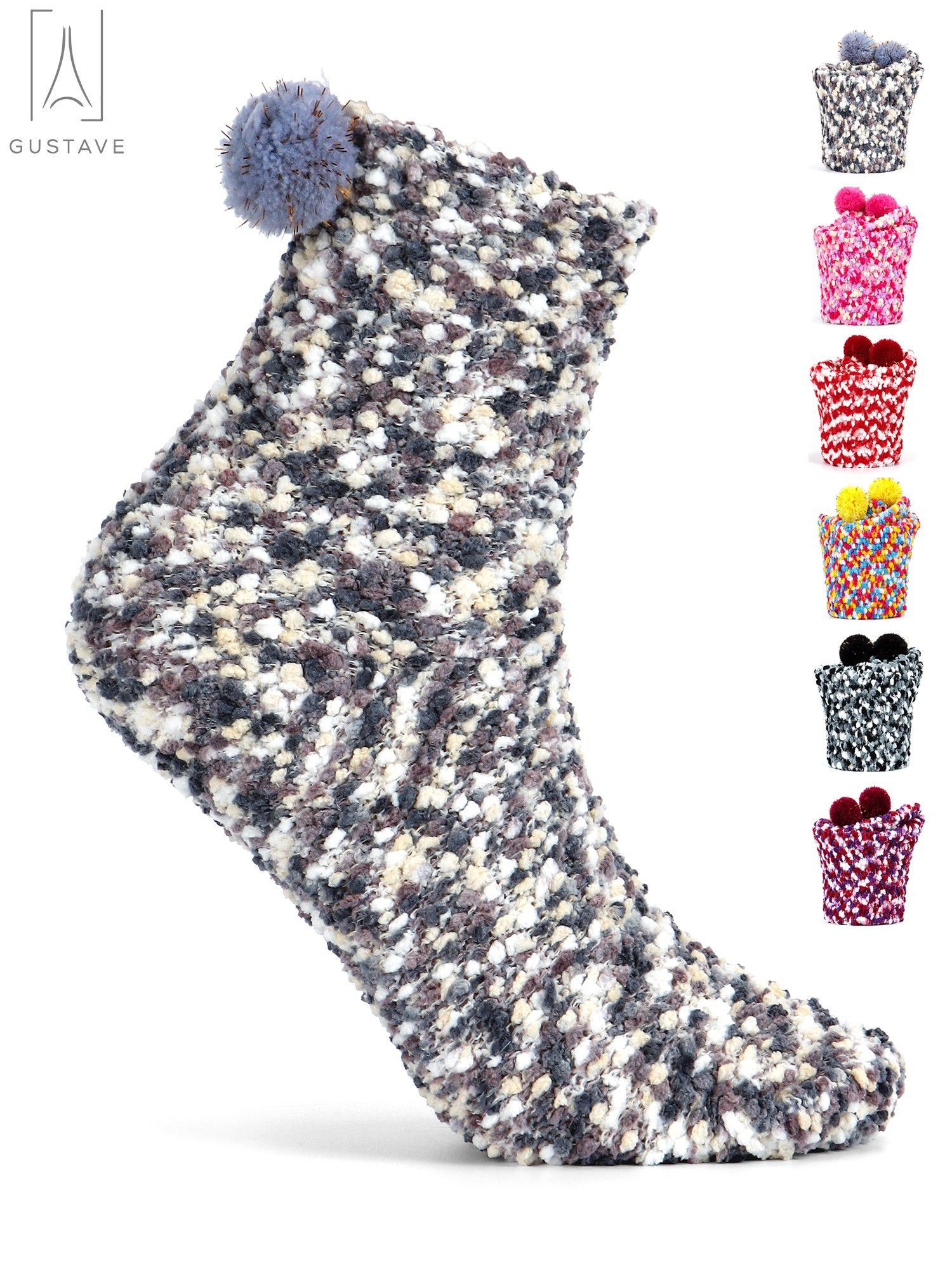 Gustave Fuzzy Socks for Women Girl Winter Warm Soft Cozy Fluffy