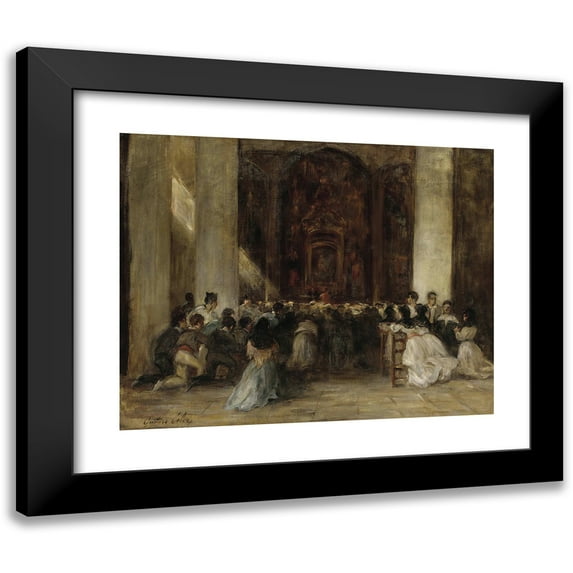 Gustave Henri Colin 14x12 Black Modern Framed Museum Art Print Titled - Mass