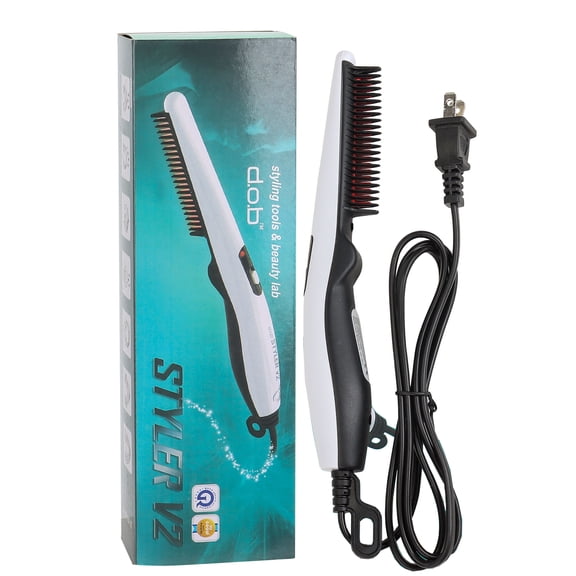 Gustave Hot Beard Straightener Comb Electric Heated Hair Styling Brush Travel Portable Straightening Comb for Men Hair Beard