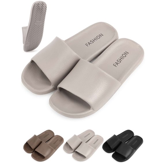 Gustave House Slippers Shower Shoes for Women Men Non-Slip Cloud Slides Sandals Comfortable Quick Drying Lightweight for Bathroom Indoor Outdoor