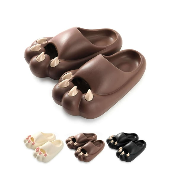 Gustave House Slippers for Women Men, Cat Paw Cloud Slides Sandals Non Slip Shower Shoes Cute Couples Soft Thick Sole Pillow Slippers for Home Bathroom Indoor Outdoor