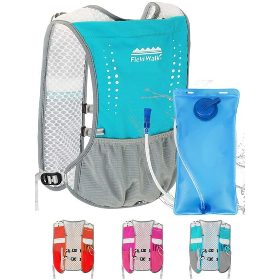 Gustave Hydration Pack Backpack with 2L Water Bladder, Outdoor Lightweight Hydropack Vest Backpack Daypack for Men Women Running Hiking Cycling - Blue