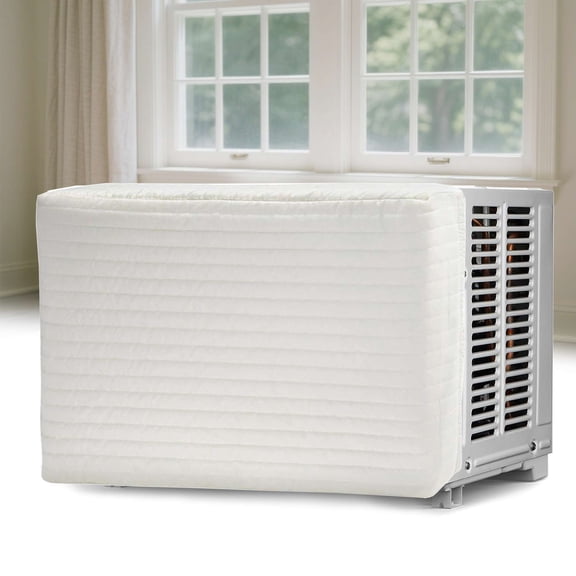 Gustave Indoor Air Conditioner Cover for Window Units, Inside AC Covers Dustproof Double Insulation with Drawstring, 16.9"x 13"x 3.5"