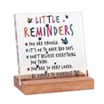 thumbnail image 1 of Gustave Inspirational Motivational Gifts Desk Sign Decor Positive Quotes Little Reminders Acrylic Plaque Table Signs with Wooden Stand for Home Office Desk Shelf, 1 of 7