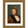 thumbnail image 1 of Gustave Jean Jacquet 18x24 Gold Ornate Framed and Double Matted Museum Art Print Titled - Parisian, 1 of 4