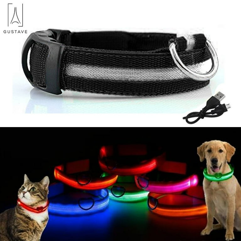 Size S Nylon Safety Flashing Glow Light LED Pet Dog Collar Size S Nylon Safety Flashing Glow Light LED Pet Dog Collar