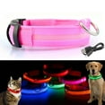 thumbnail image 1 of Gustave LED Light Up Dog Collars Rechargeable Glow in the Dark Reflective Adjustable Safety Night Walking Puppy Cat Collars with 3 Glowing Modes "Pink, XL", 1 of 7