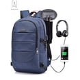 thumbnail image 1 of Gustave Laptop Backpack Water Resistant Anti-Theft College Backpack with USB Charging Port and Lock 17Inch Compurter Backpacks for Women Men, Casual Hiking Travel Daypack "Blue", 1 of 9