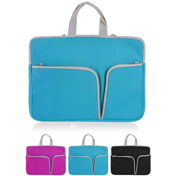 Gustave Laptop Bag Sleeve Case 11/14/15 Inch Waterproof Slim Computer Carrying Bag Notebook Protective Cover Handbag Briefcase with Handles for Men Women "Blue"