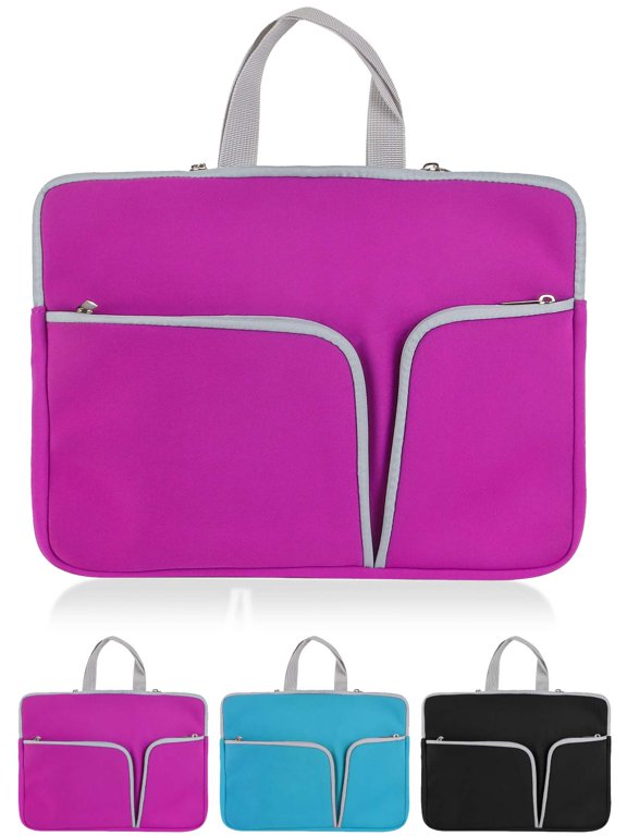 Laptop Bag Sleeve Case 11/14/15 Inch Waterproof Slim Computer Carrying Bag Notebook Protective Cover Handbag Briefcase with Handles for Men Women "Purple"
