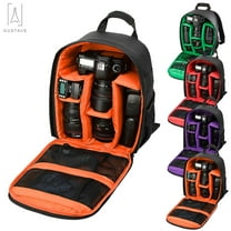 Gustave Large Camera Bag DSLR Camera/Video Backpack Waterproof Shockproof Shoulder Bag for Canon Nikon Sony DSLR Cameras Lens and Accessories, Orange