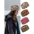 thumbnail image 1 of Gustave Leopard Print Faux Fur Hats for Women Cossack Russian Style Warm Hat Winter Fluffy Hat Thick Ski Beanie Cap "Pink", 1 of 9