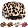 thumbnail image 1 of Gustave Leopard Print Faux Fur Hats for Women Cossack Russian Style Warm Hat Winter Fluffy Hat Thick Ski Beanie Cap "White", 1 of 6
