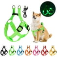 thumbnail image 1 of Gustave Light Up Dog Harness Rechargeable LED Reflective Pet Harness Collar Glow in the Dark Adjustable No Pull Dog Vest Harness for Small Medium Large Dogs Walking Training "Green, S", 1 of 10