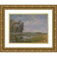 thumbnail image 1 of Gustave Loiseau 14x12 Gold Ornate Wood Frame and Double Matted Museum Art Print Titled - Bords the L'Egre, Normandand (Banks of the Eill, Normandy) (1901), 1 of 4