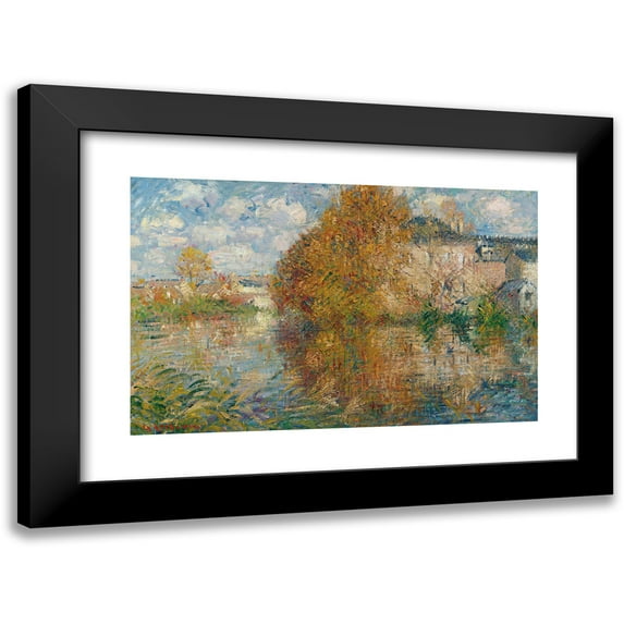 Gustave Loiseau 18x13 Black Modern Framed Museum Art Print Titled - The Cauchois House, Edges of the Eure, Autumn (1929)