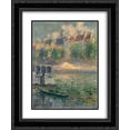 thumbnail image 1 of Gustave Loiseau 2x Matted 20x24 Black Ornate Framed Art Print 'Quay of the Hotel Deville in Paris', 1 of 2