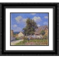 thumbnail image 1 of Gustave Loiseau 2x Matted 22x20 Black Ornate Framed Art Print 'Small Farm at Vaudreuil', 1 of 2
