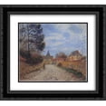thumbnail image 1 of Gustave Loiseau 2x Matted 24x20 Black Ornate Framed Art Print 'Church at Notre Dame by the Eure', 1 of 2